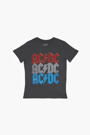 Forever 21 Girls ACDC Graphic T-Shirt (Kids) Charcoal/Multi Forever 21
