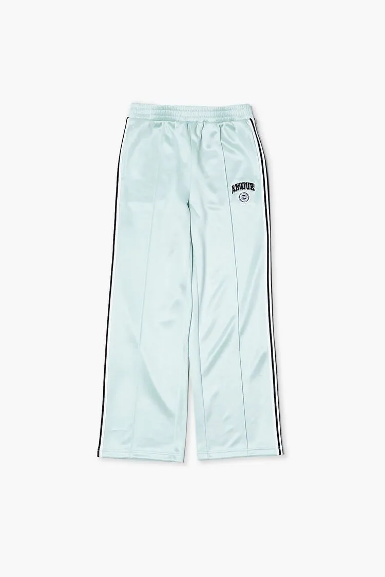 Forever 21 Girls Amour Varsity-Striped Pants (Kids) Celadon Forever 21