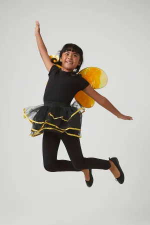 Forever 21 Girls Bee Skirt & Wings Costume Set (Kids) Black/Yellow Forever 21
