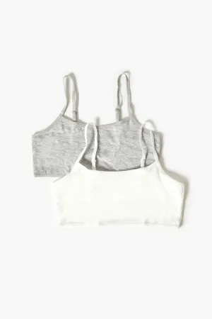 Forever 21 Girls Bralette White/Heather Grey Forever 21