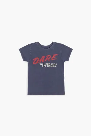 Forever 21 Girls DARE Graphic T-Shirt (Kids) Navy/Multi Forever 21
