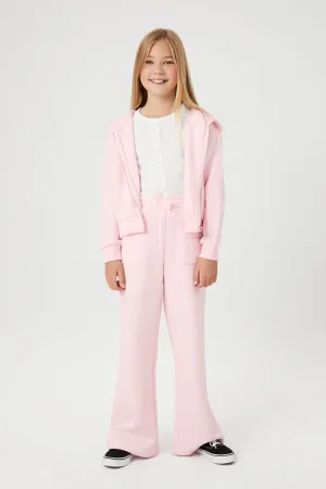 Forever 21 Girls Fleece Straight-Leg Pants (Kids) Pink Forever 21