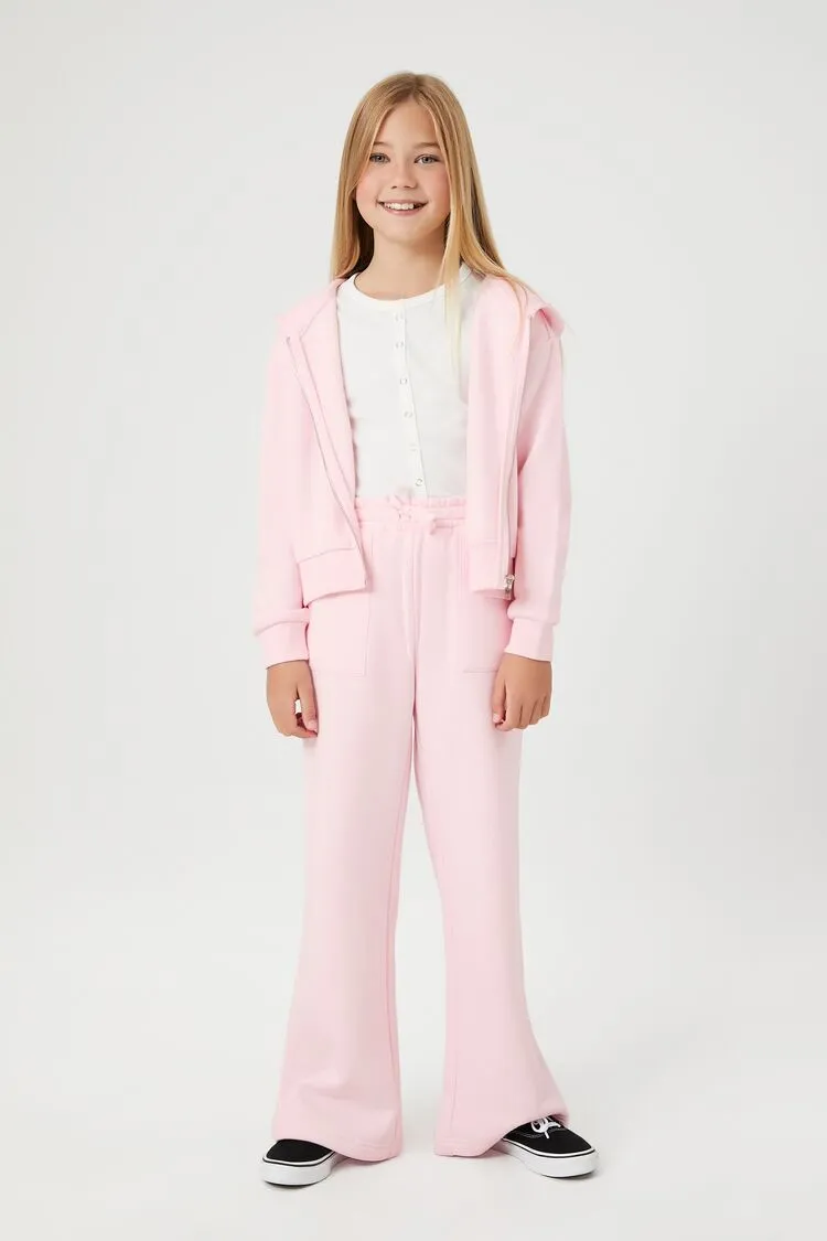 Forever 21 Girls Fleece Straight-Leg Pants (Kids) Pink Forever 21