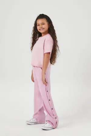 Forever 21 Girls Fleece Tearaway Pants (Kids) Pink Forever 21