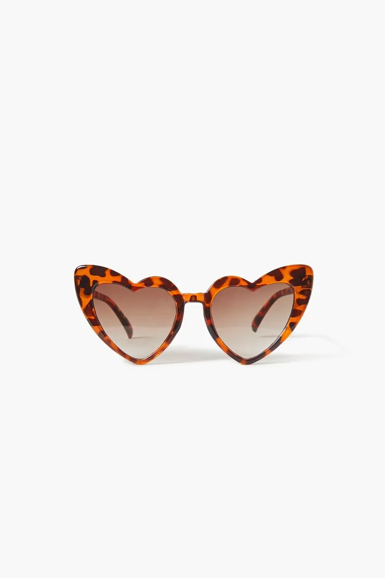 Forever 21 Girls Heart Frame Sunglasses (Kids) Brown Forever 21