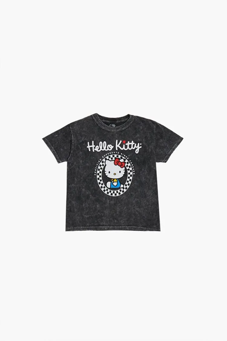 Forever 21 Girls Hello Kitty Graphic T-Shirt (Kids) Charcoal/Multi Forever 21