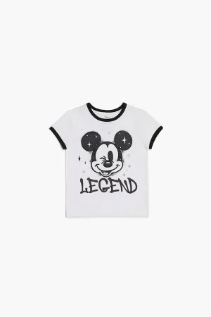 Forever 21 Girls Mickey Mouse Graphic T-Shirt (Kids) White/Multi Forever 21