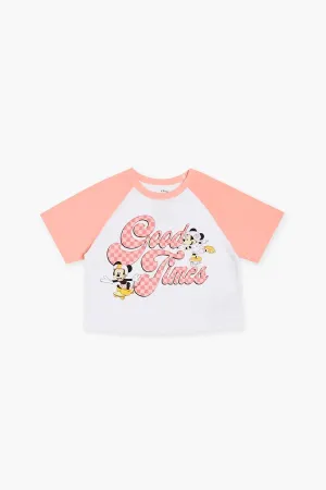 Forever 21 Girls Mickey Mouse T-Shirt (Kids) White/Multi Forever 21