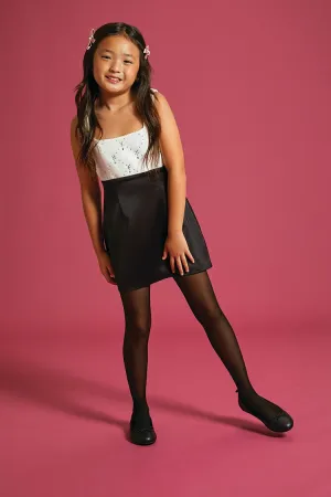Forever 21 Girls Rhinestone Colorblock Dress (Kids) Black/Ivory Forever 21
