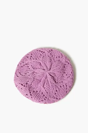 Forever 21 Girls Ribbed Knit Beret (Kids) Lavender Forever 21