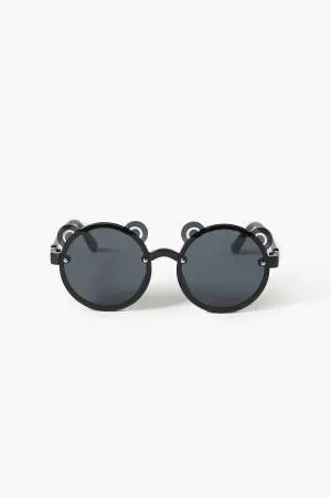 Forever 21 Girls Round Bear Sunglasses (Kids) Black Forever 21