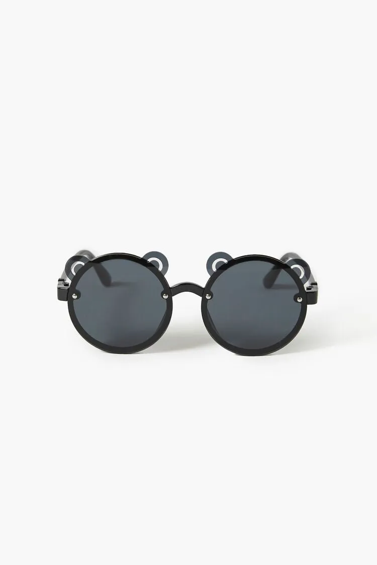 Forever 21 Girls Round Bear Sunglasses (Kids) Black Forever 21