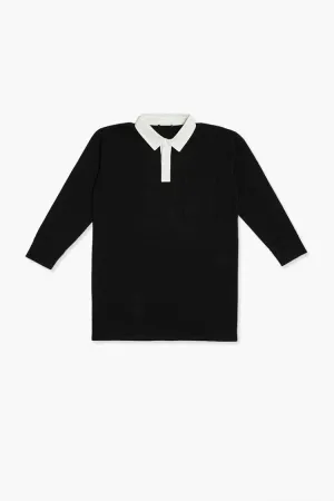 Forever 21 Girls Rugby Shirt Dress (Kids) Black/White Forever 21