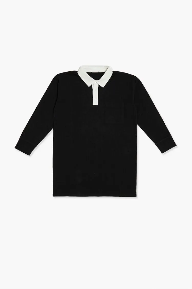 Forever 21 Girls Rugby Shirt Dress (Kids) Black/White Forever 21