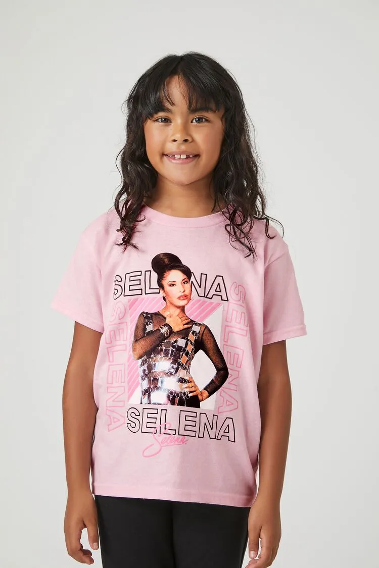 Forever 21 Girls Selena Graphic T-Shirt (Kids) Pink/Multi Forever 21