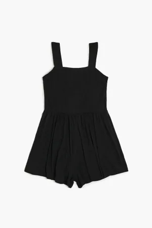 Forever 21 Girls Sleeveless Romper (Kids) Black Forever 21