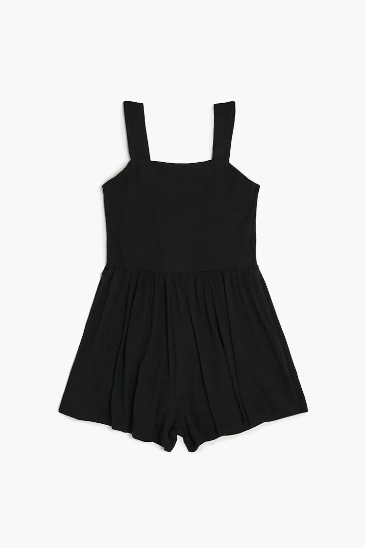 Forever 21 Girls Sleeveless Romper (Kids) Black Forever 21