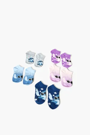 Forever 21 Girls Stitch & Angel Ankle Socks Pink/Blue Forever 21