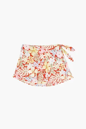 Forever 21 Girls Tropical Floral Skirt (Kids) Red/Multi Forever 21