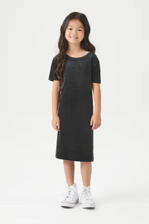 Forever 21 Girls Velour T-shirt Dress (Kids) Black Forever 21