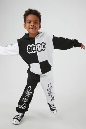Forever 21 Kids ACDC Colorblock Hoodie Sweatshirt (Girls   Boys) Black/White Forever 21