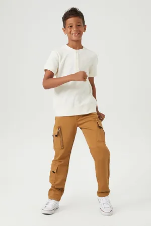 Forever 21 Kids Cargo Drawstring Joggers (Girls   Boys) Camel Forever 21