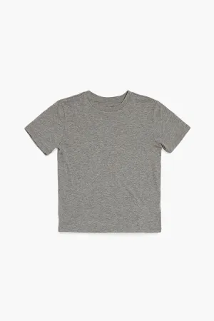 Forever 21 Kids Cotton Crew T-Shirt (Girls   Boys) Heather Grey Forever 21