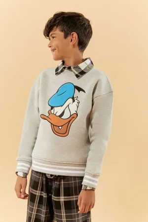 Forever 21 Kids Disney Donald Duck Pullover (Girls   Boys) Grey/Multi Forever 21