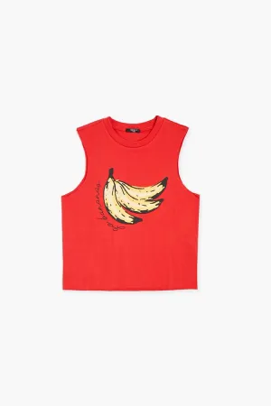 Forever 21 Kids Go Bananas Tank Top (Girls   Boys) Red/Multi Forever 21