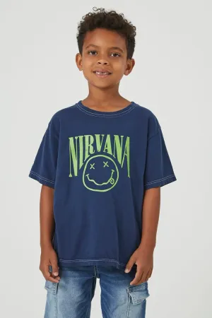 Forever 21 Kids Nirvana Graphic T-Shirt (Girls   Boys) Blue/Multi Forever 21