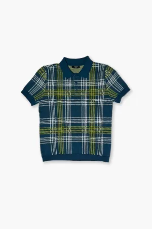 Forever 21 Kids Plaid Polo Shirt (Girls   Boys) Blue/Multi Forever 21