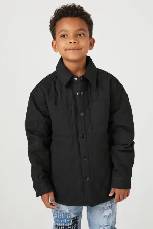 Forever 21 Kids Quilted Jacket (Girls   Boys) Black Forever 21