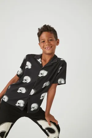 Forever 21 Kids Skull Print Shirt (Girls   Boys) Black/Multi Forever 21
