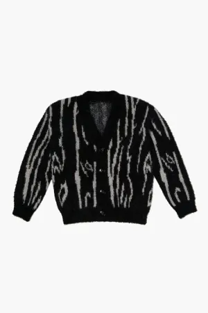 Forever 21 Knit Kids Abstract Cardigan Sweater (Girls   Boys) Black/Multi Forever 21