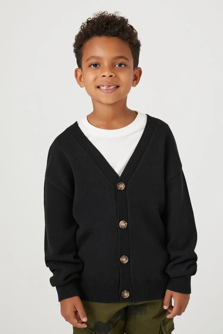 Forever 21 Knit Kids Cardigan Sweater (Girls   Boys) Black Forever 21