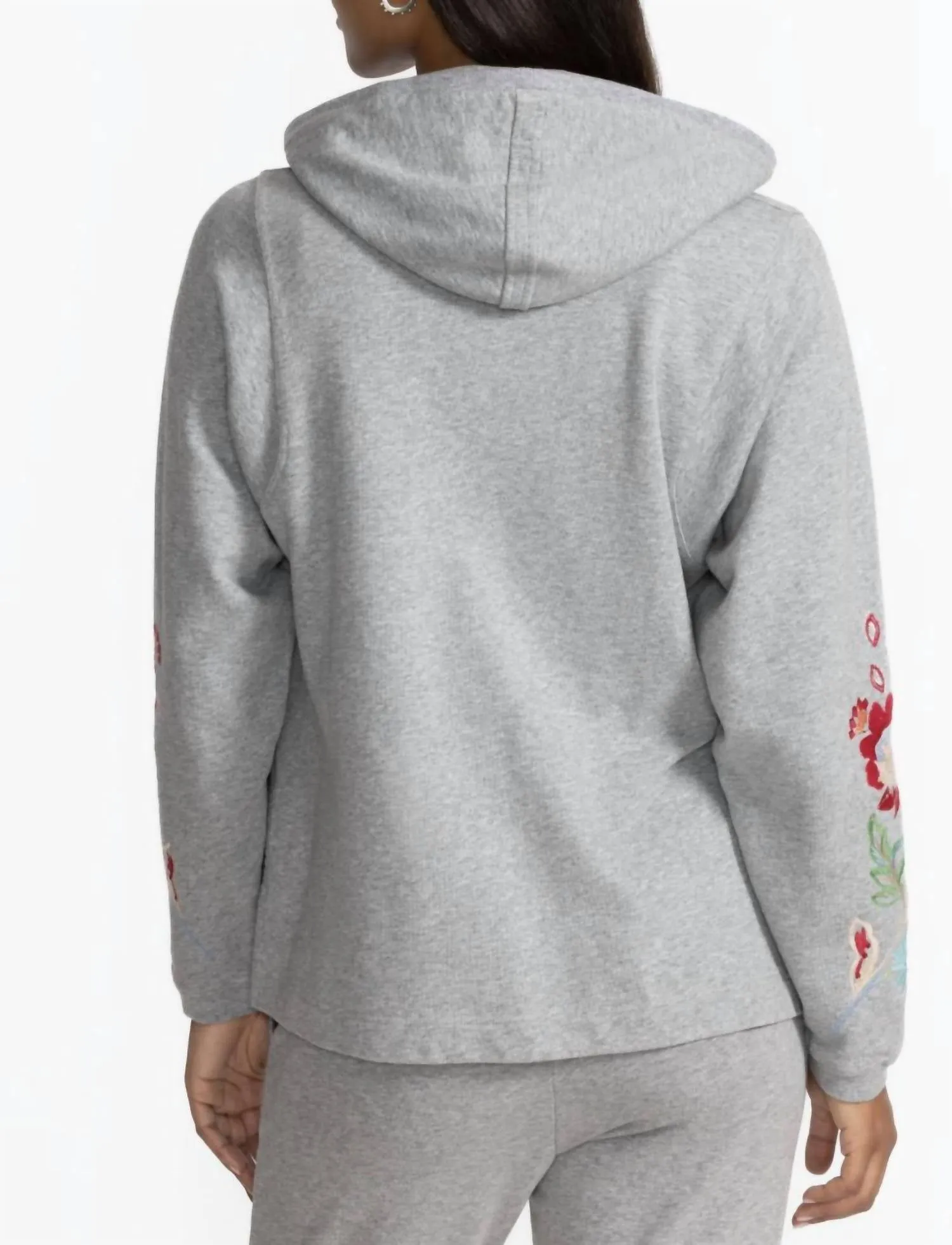 French Terry Hooded Sweatshirt In Grey
