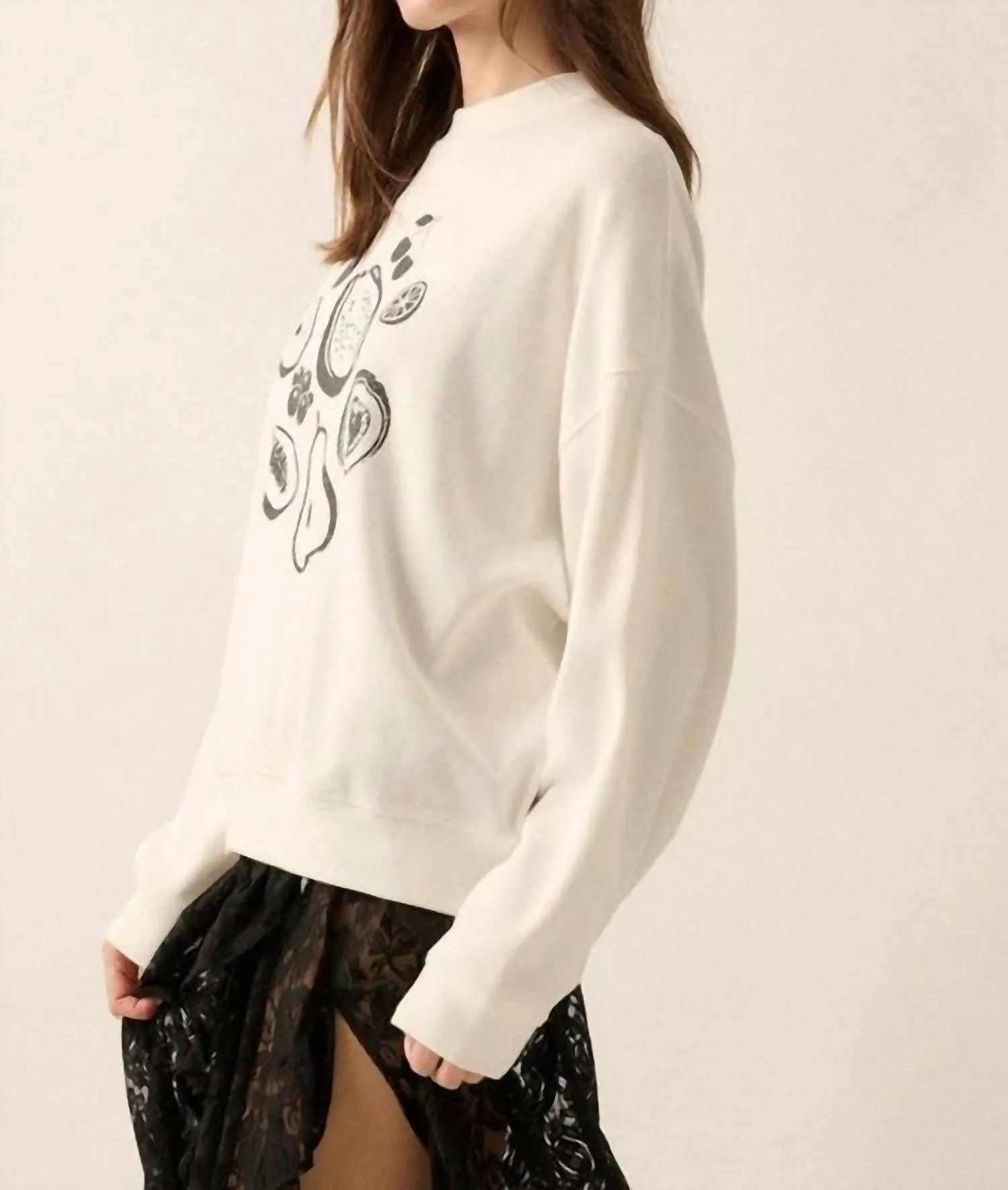 Fruits Waffle-Knit Top In White