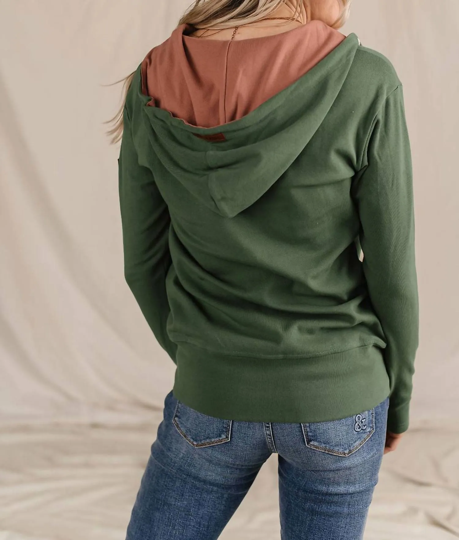 Full Zip Sweatshirt In Happy Place