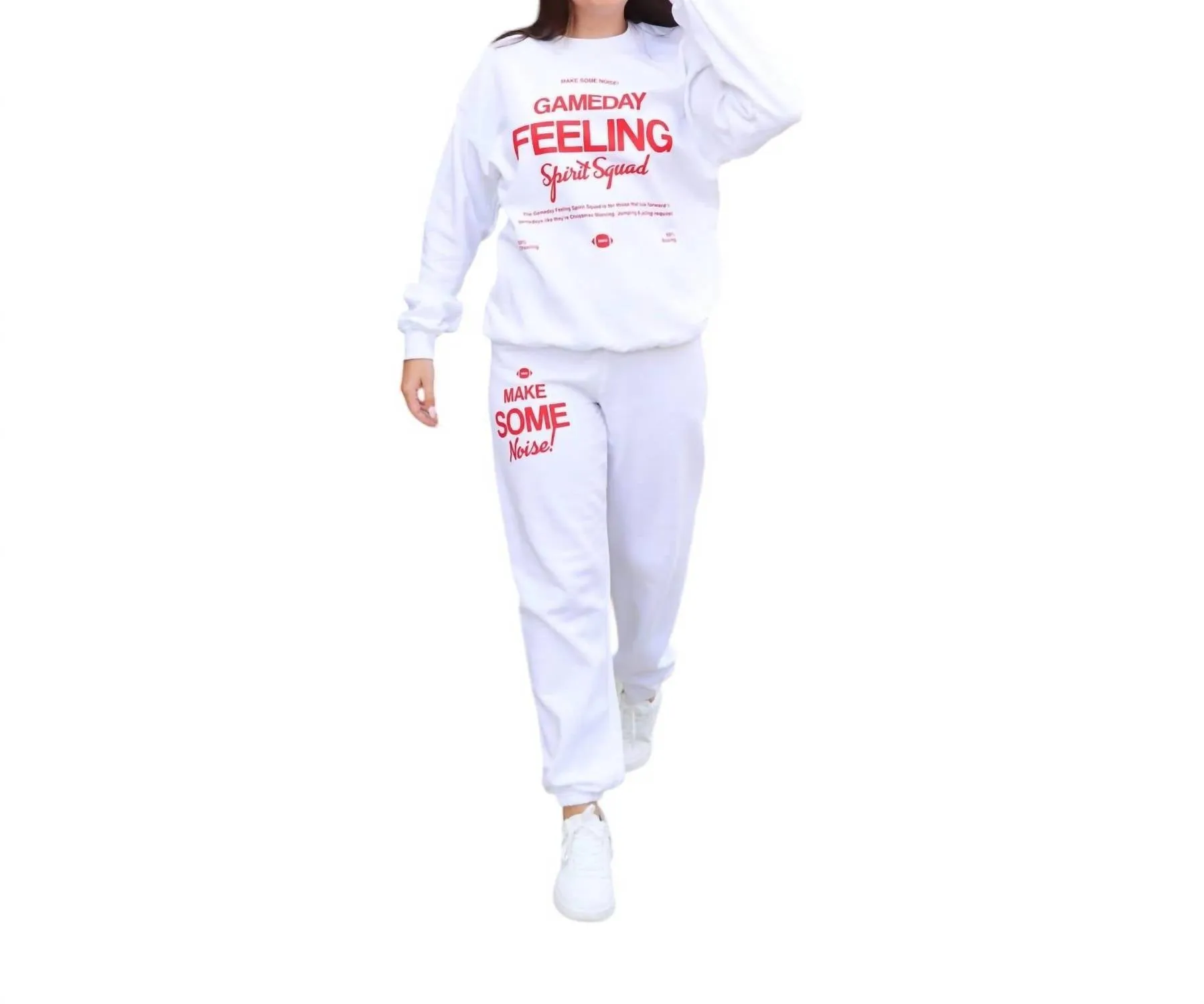 Gameday Feeling Sweatshirt In White