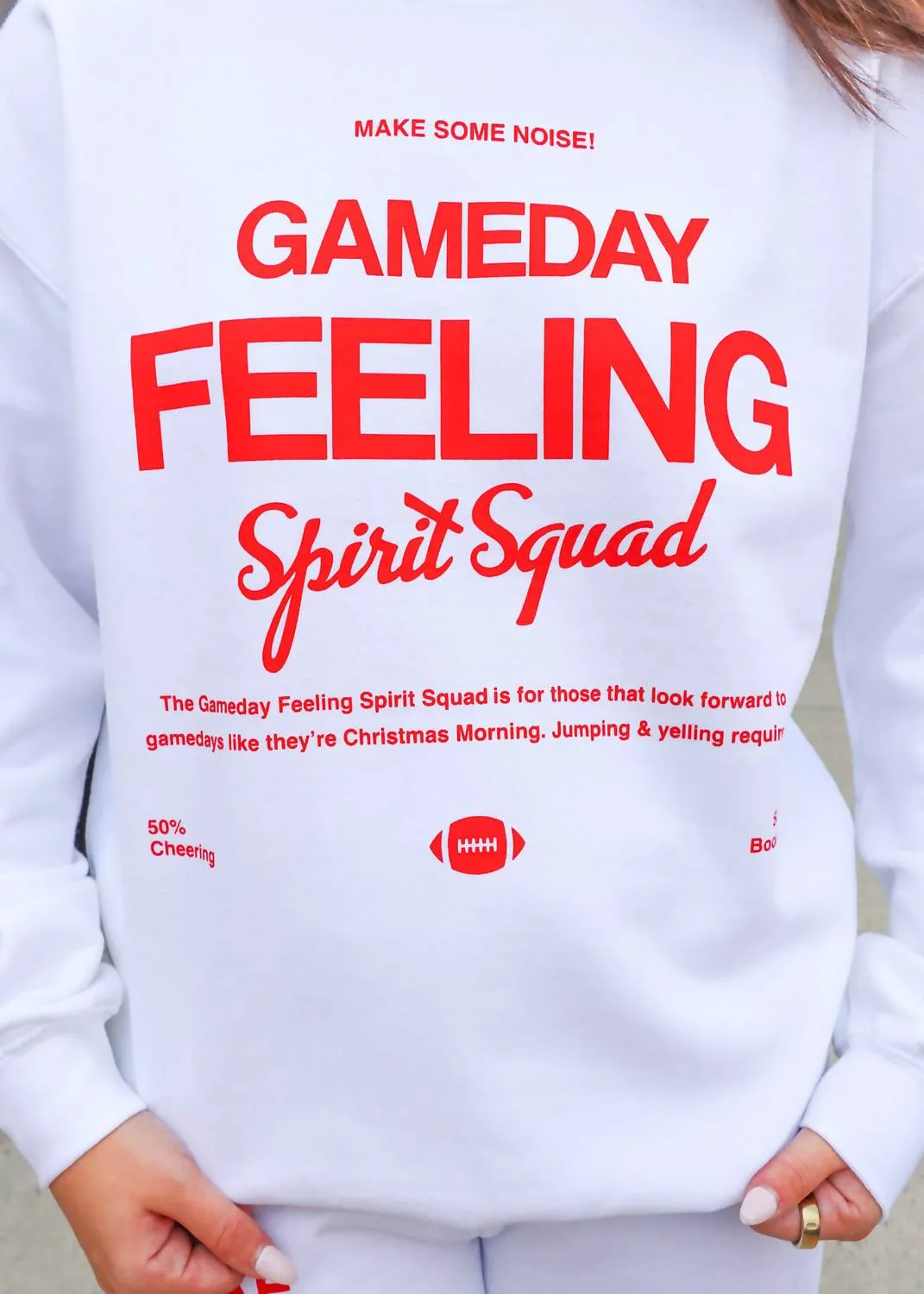 Gameday Feeling Sweatshirt In White