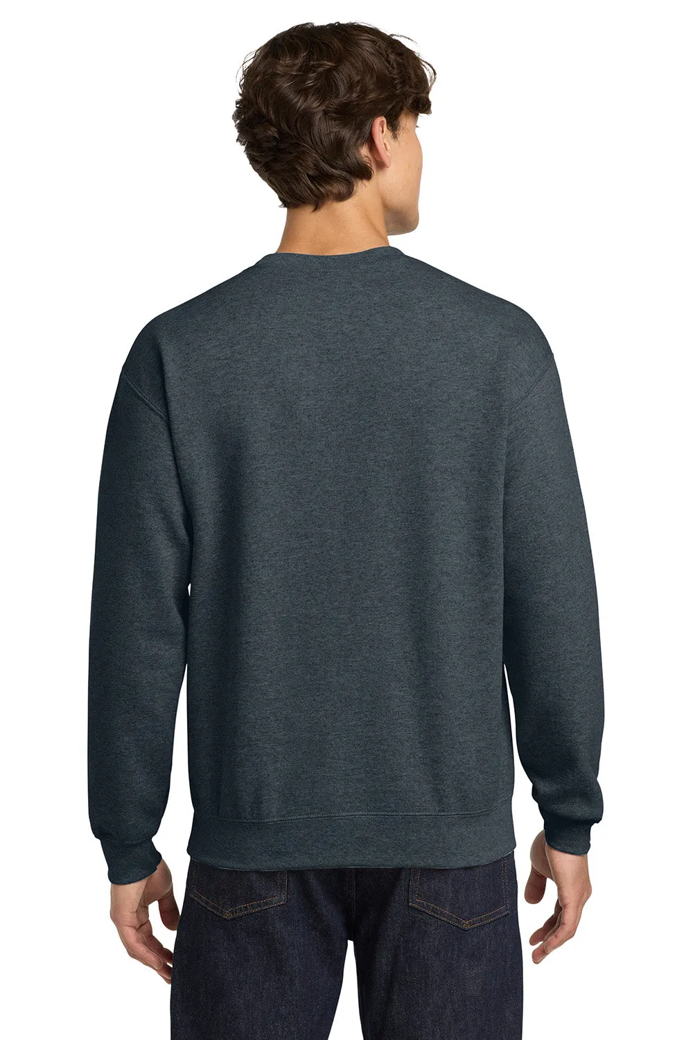 Gildan Mens Pill Resistant Fleece Crewneck Sweatshirt - Heather Dark Grey