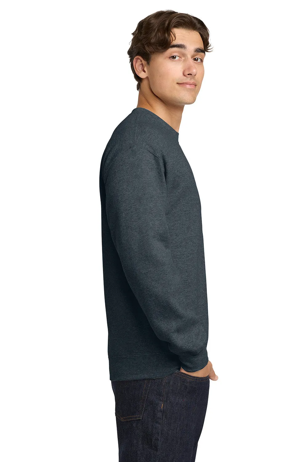 Gildan Mens Pill Resistant Fleece Crewneck Sweatshirt - Heather Dark Grey