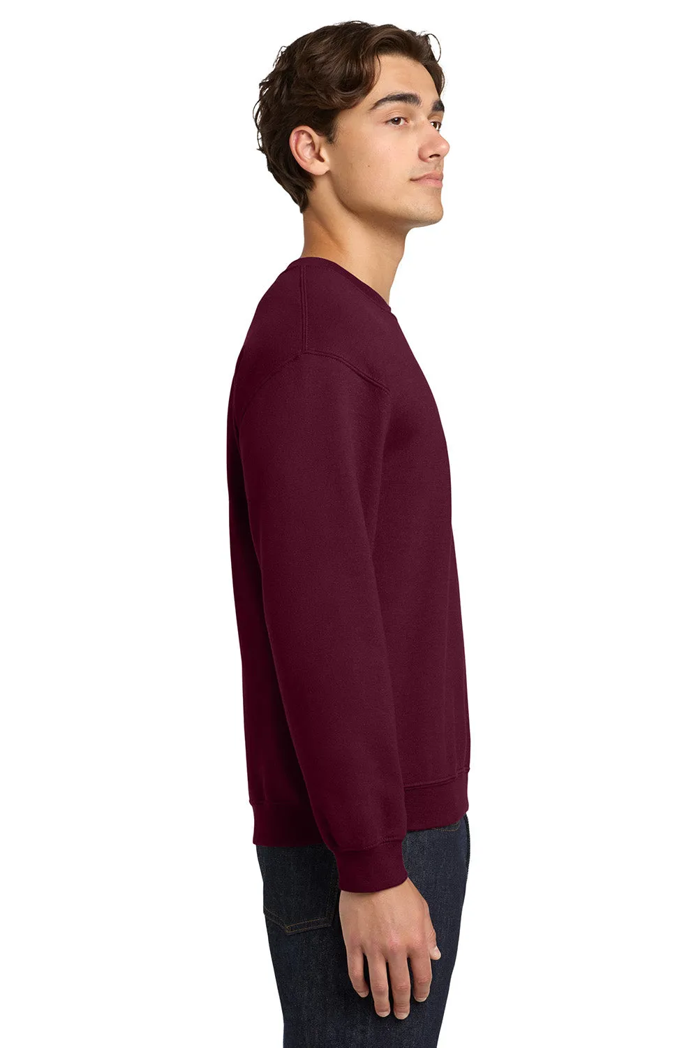Gildan Mens Pill Resistant Fleece Crewneck Sweatshirt - Maroon
