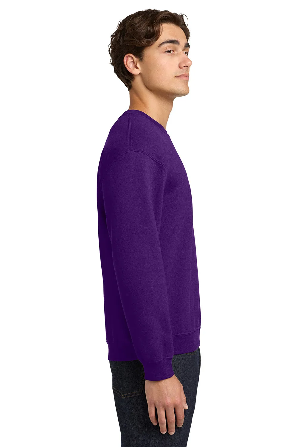 Gildan Mens Pill Resistant Fleece Crewneck Sweatshirt - Purple
