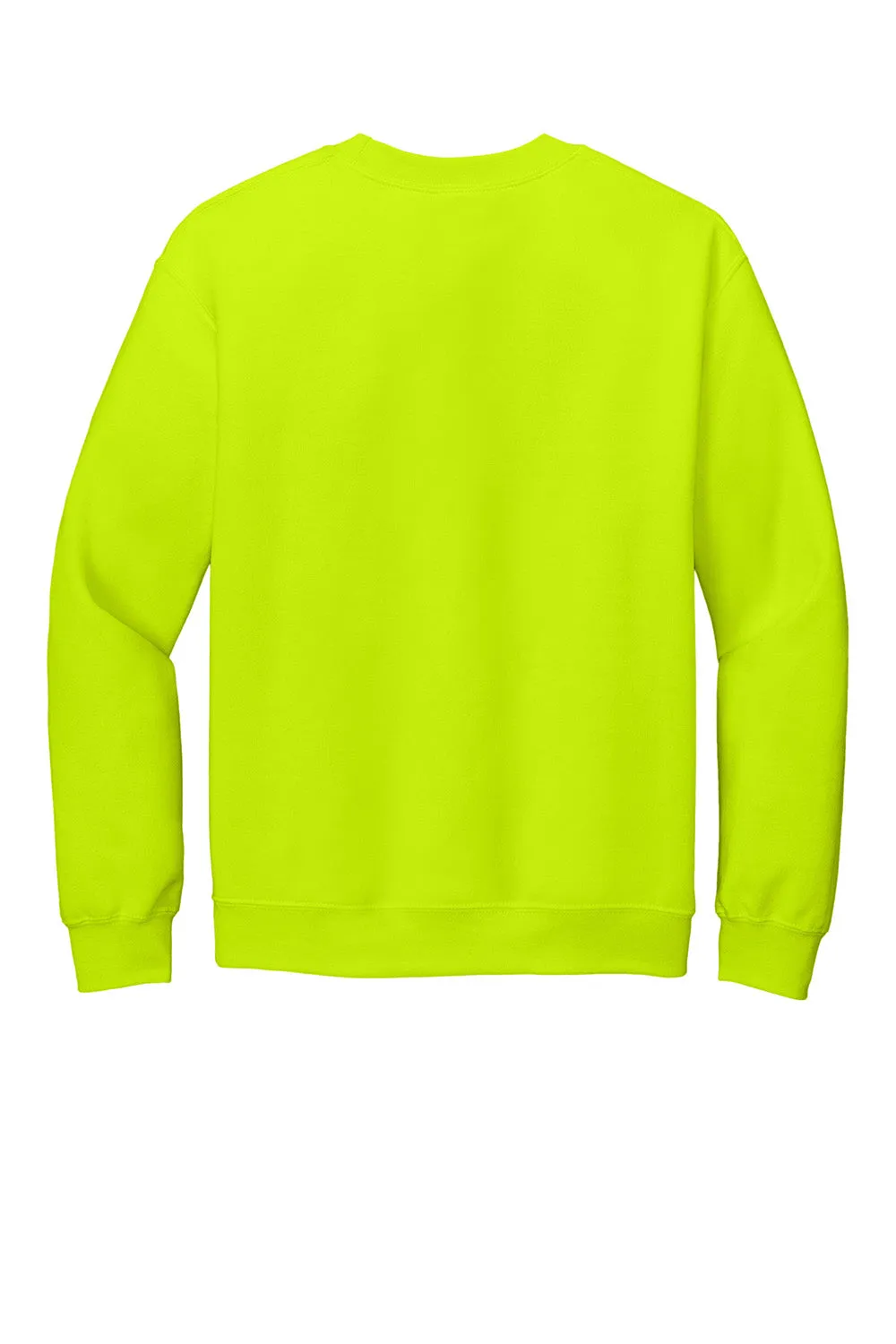 Gildan Mens Pill Resistant Fleece Crewneck Sweatshirt - Safety Green