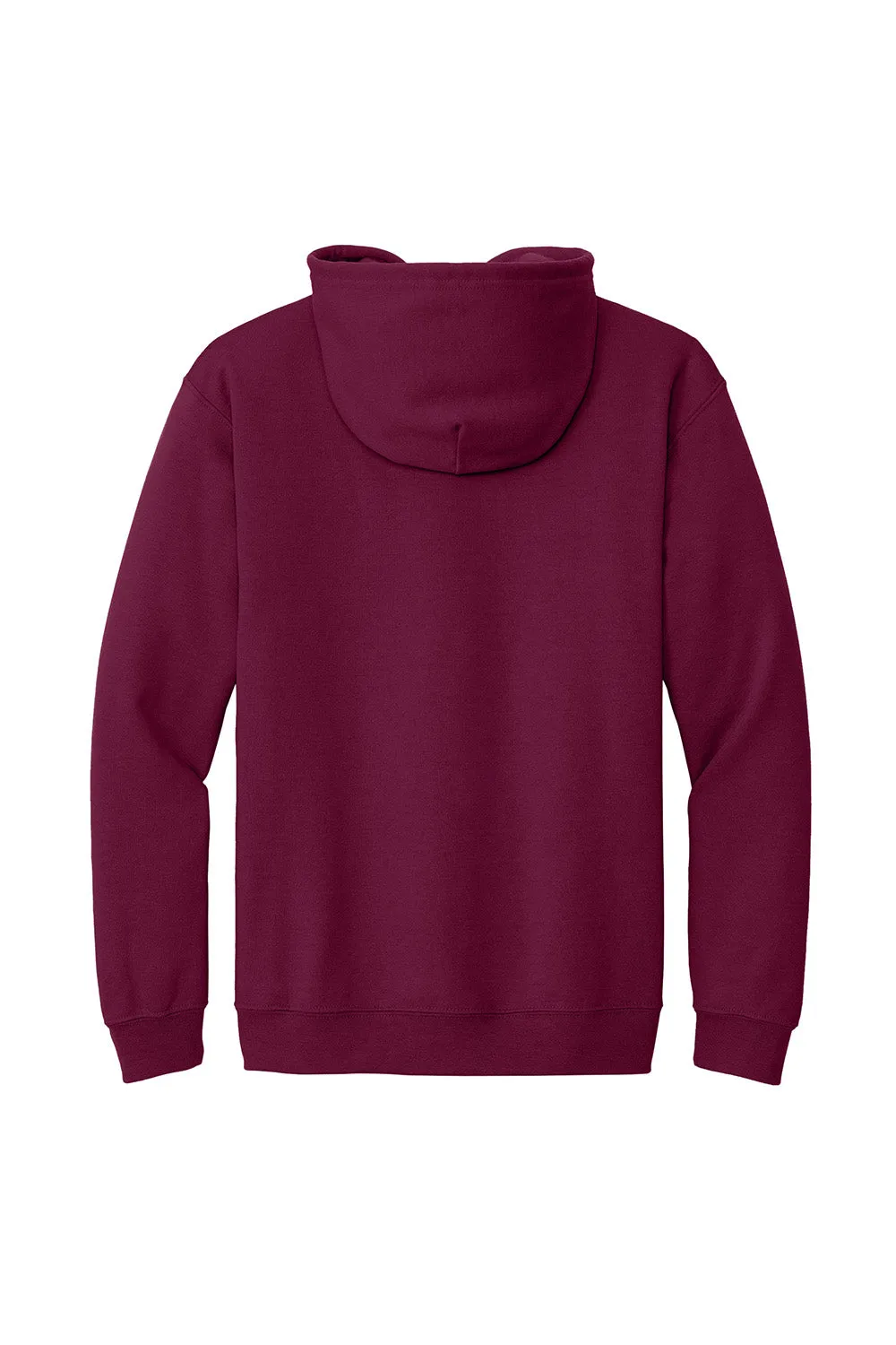 Gildan Mens Pill Resistant Full Zip Hooded Sweatshirt Hoodie w/ Pockets - Maroon