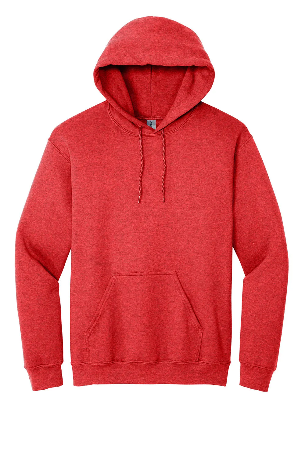 Gildan Mens Pill Resistant Hooded Sweatshirt Hoodie w/ Pouch Pocket - Heather Scarlet Red