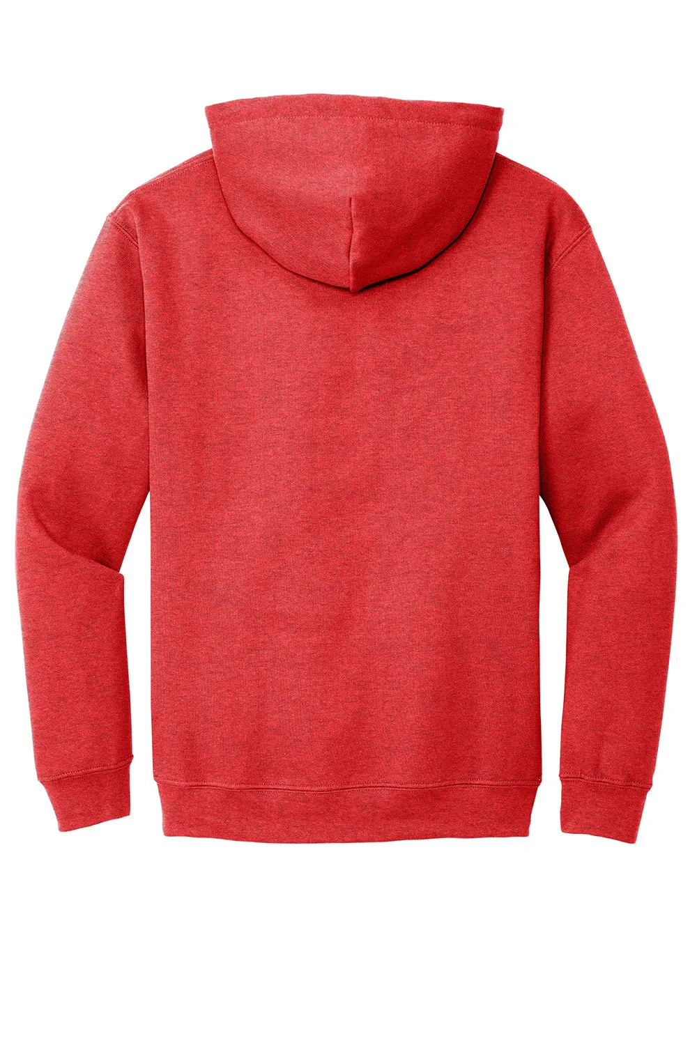Gildan Mens Pill Resistant Hooded Sweatshirt Hoodie w/ Pouch Pocket - Heather Scarlet Red