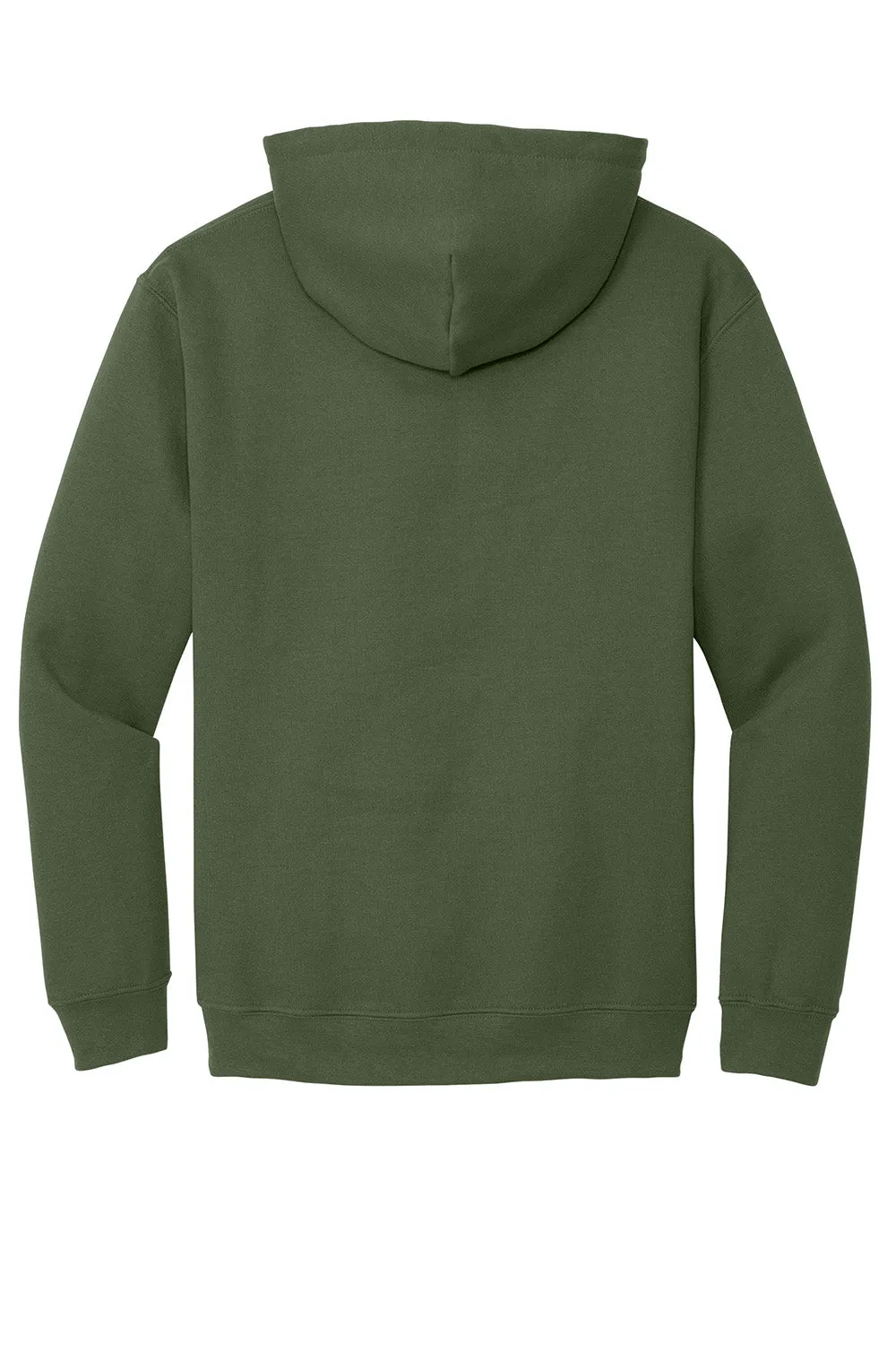 Gildan Mens Pill Resistant Hooded Sweatshirt Hoodie w/ Pouch Pocket - Military Green