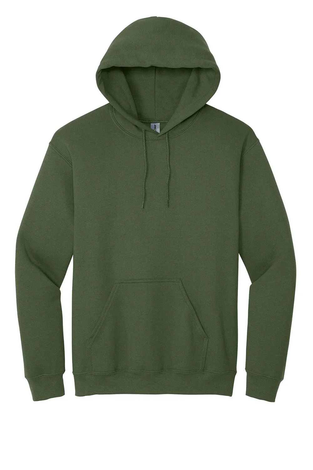 Gildan Mens Pill Resistant Hooded Sweatshirt Hoodie w/ Pouch Pocket - Military Green